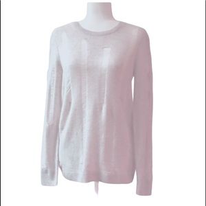 Aqua Cashmere Distressed Sweater